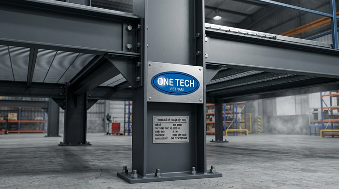 Cột trụ kệ sàn mezzanine chịu tải cho kho hàng Cột trụ chịu lực của kệ sàn mezzanine