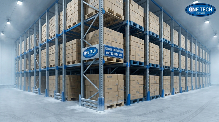 Kệ drive in cho kho lạnh pallet Kệ drive in cho kho lạnh lưu trữ pallet