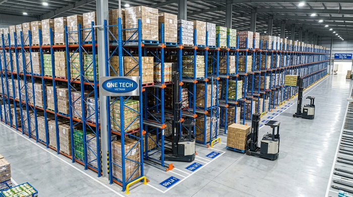 Kệ drive in cho kho logistics miền Tây Kệ drive in pallet cho kho logistics miền Tây