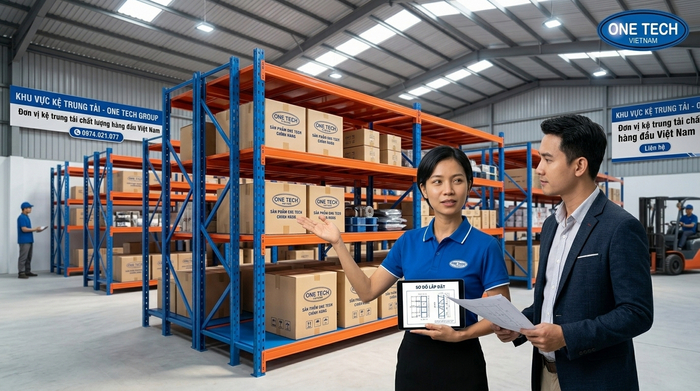 Kệ kho hàng Đồng Tháp tư vấn thiết kế và lắp đặt kệ trung tải