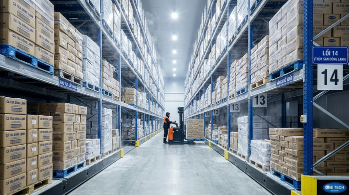 Kệ kho lạnh cho kho thủy sản tại Đồng Tháp giúp tối ưu không gian cấp đông