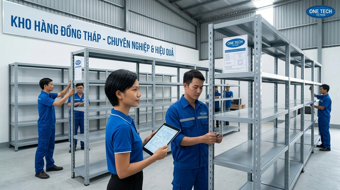 Lắp đặt kệ trung tải Đồng Tháp theo mặt bằng kho thực tế