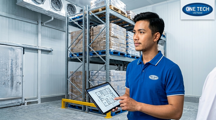 Quy trình khảo sát và lắp đặt kệ kho lạnh Đồng Tháp theo mặt bằng thực tế