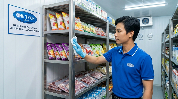 ATVSTP và vệ sinh kệ kho lạnh cần thực hiện định kỳ trong kho thực phẩm