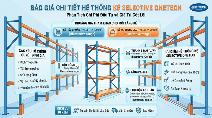 Bảng giá kệ Selective mới nhất Bảng báo giá kệ Selective chi tiết