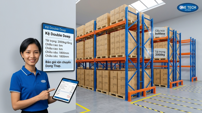 Báo giá kệ Double Deep Đồng Tháp Báo giá kệ Double Deep Đồng Tháp theo thiết kế và tải trọng