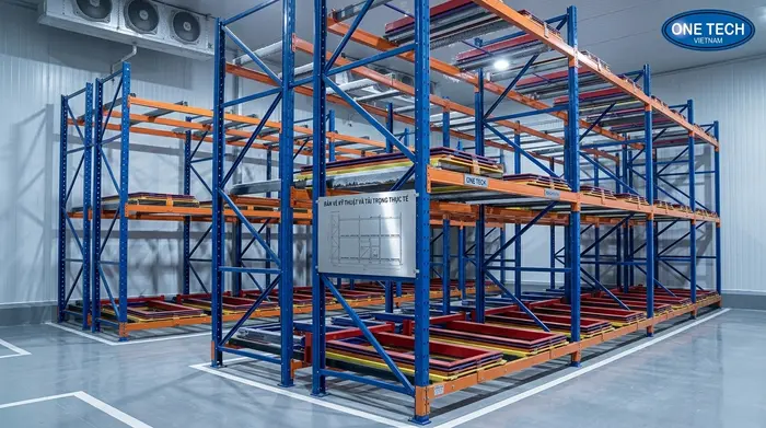 Các yếu tố ảnh hưởng đến báo giá kệ Push Back Báo giá Kệ Push Back Đồng Tháp theo bản vẽ và tải trọng thực tế