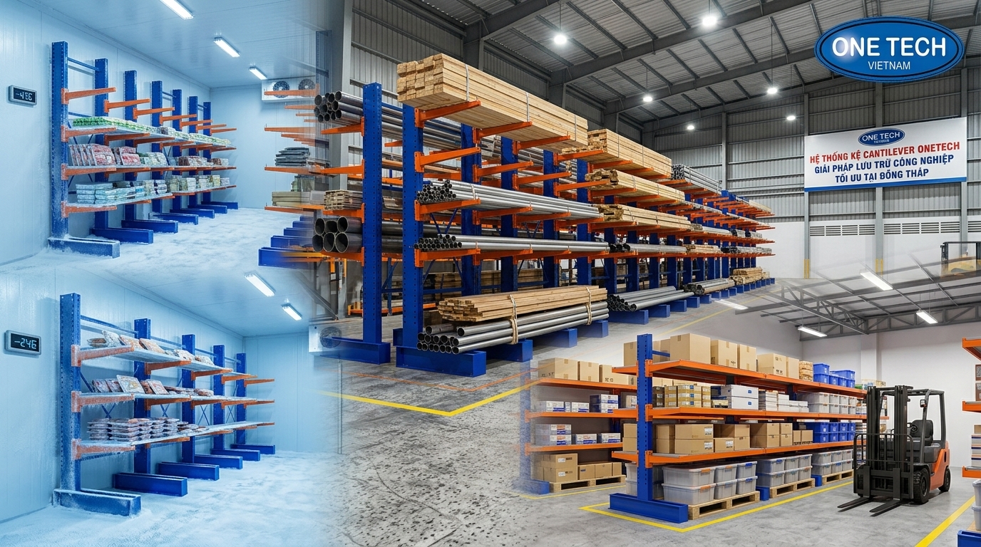 Các loại kệ tay đỡ Đồng Tháp theo tải trọng và thiết kế kho