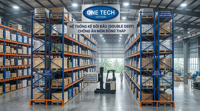 Kệ Double Deep chống rỉ cho kho ẩm Kệ Double Deep chống rỉ cho môi trường kho ẩm tại Đồng Tháp