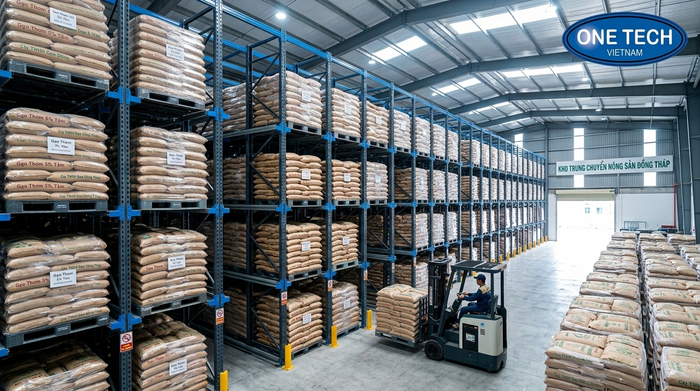 Kệ drive in tăng mật độ lưu trữ cho kho trung chuyển Đồng Tháp
