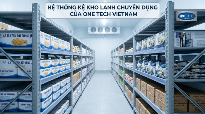 Kệ kho lạnh Đồng Tháp cho thủy sản và thực phẩm đóng thùng