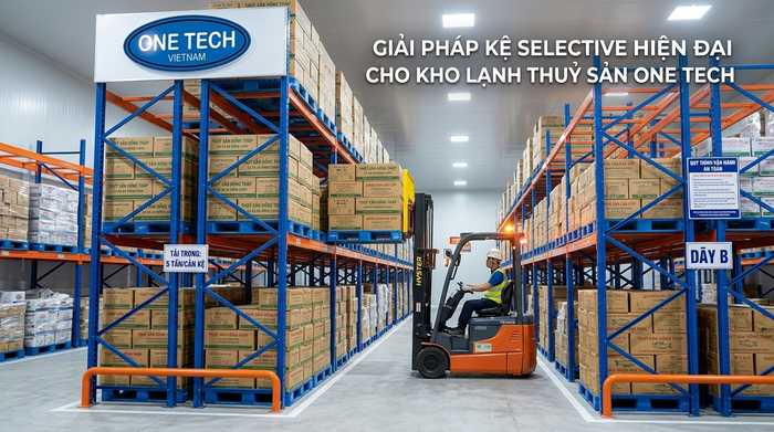 Kệ selective chịu tải trọng lớn Kệ selective chịu tải 5 tấn trong kho hàng