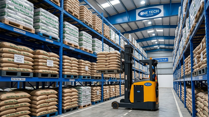 Kho nông sản sử dụng kệ Selective Kệ Selective chứa nông sản tại Đồng Tháp