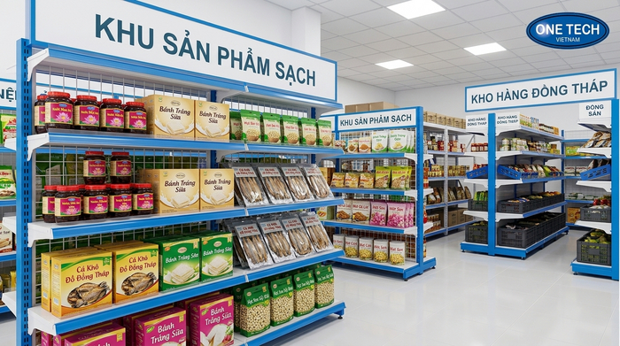 Kệ siêu thị và kệ kho cho cửa hàng tại Đồng Tháp