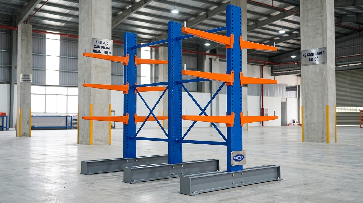 Cấu tạo kệ tay đỡ Đồng Tháp gồm cột trụ, chân đế, tay đỡ và giằng liên kết