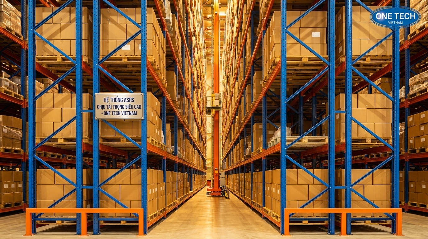 Kết cấu kệ kho ASRS chịu tải nặng tại Đồng Tháp