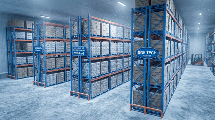 Giải pháp lưu kho Đồng Tháp cho ngành thủy sản Kho lạnh thủy sản sử dụng kệ tải nặng