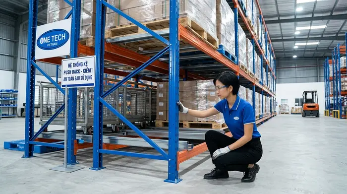 Kiểm tra an toàn kệ Push Back định kỳ Kiểm tra an toàn hệ Kệ Push Back Đồng Tháp sau thời gian sử dụng
