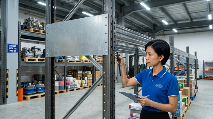 Kiểm tra tải trọng kệ kho trước khi lắp đặt tại Đồng Tháp