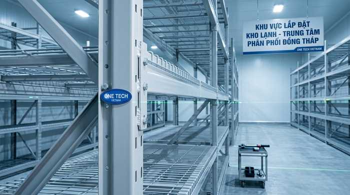 Lắp đặt nhanh chóng hệ thống kệ công nghiệp Quá trình lắp đặt kệ sắt tại Đồng Tháp