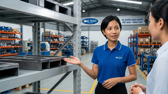 OneTech Group cung cấp giải pháp kệ khuôn Đồng Tháp Kệ kho hàng Đồng Tháp trực thuộc OneTech Group tư vấn kệ khuôn công nghiệp