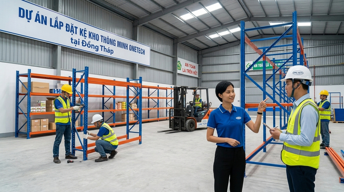 Quy trình lắp đặt kệ kho thông minh Đồng Tháp