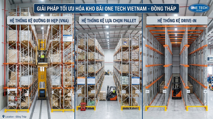 So sánh kệ Narrow Aisle Selective và Drive In cho kho hàng Đồng Tháp