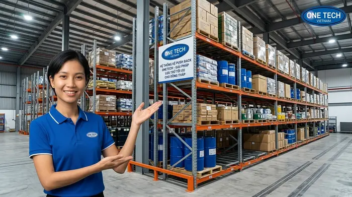 Tư vấn và thiết kế kệ Push Back Đồng Tháp Tư vấn thiết kế Kệ Push Back Đồng Tháp bởi đội ngũ Kệ kho hàng Đồng Tháp OneTech