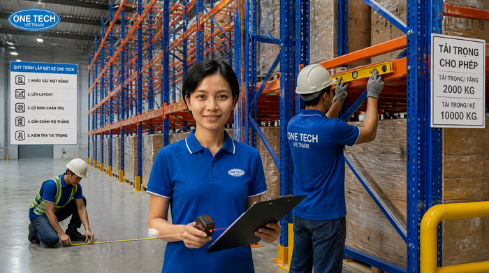 Lắp đặt kệ kho logistics Đồng Tháp và cân chỉnh hệ thống kệ