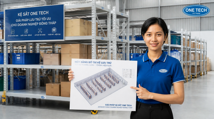 Tư vấn chọn kệ tải trọng nhẹ Đồng Tháp theo mặt bằng kho