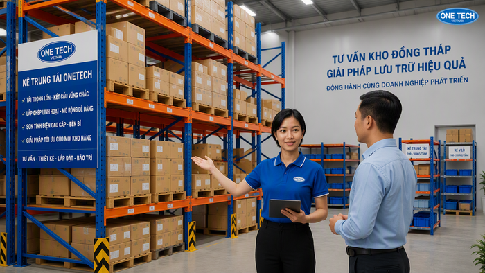 Tư vấn thiết bị nhà kho Đồng Tháp trực thuộc OneTech