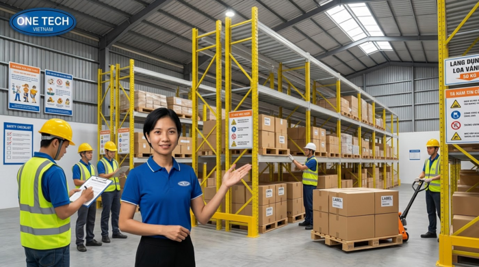 Bàn giao và đào tạo sử dụng kệ trung tải an toàn cho nhân sự kho