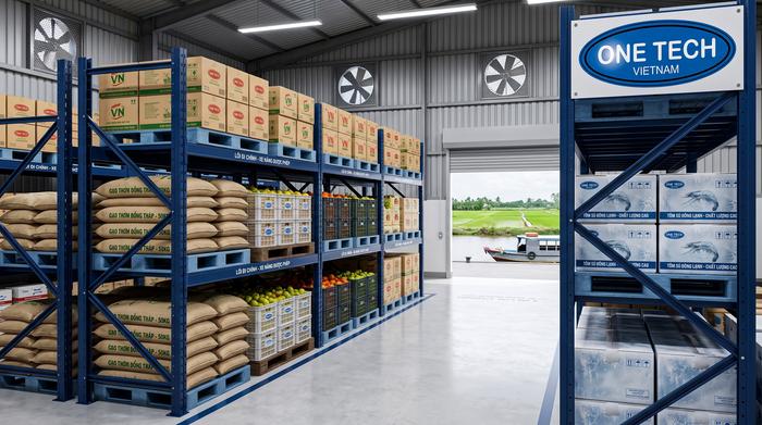 Kệ kho FMCG Đồng Tháp dùng cho kho nông sản và thủy sản