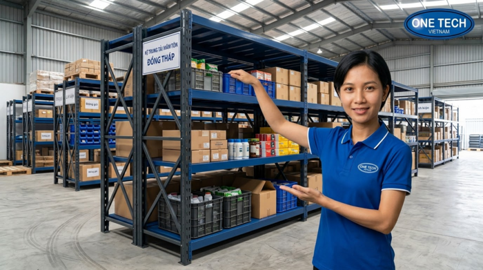 Kệ trung tải mâm tôn cho kho tổng hợp tại Đồng Tháp